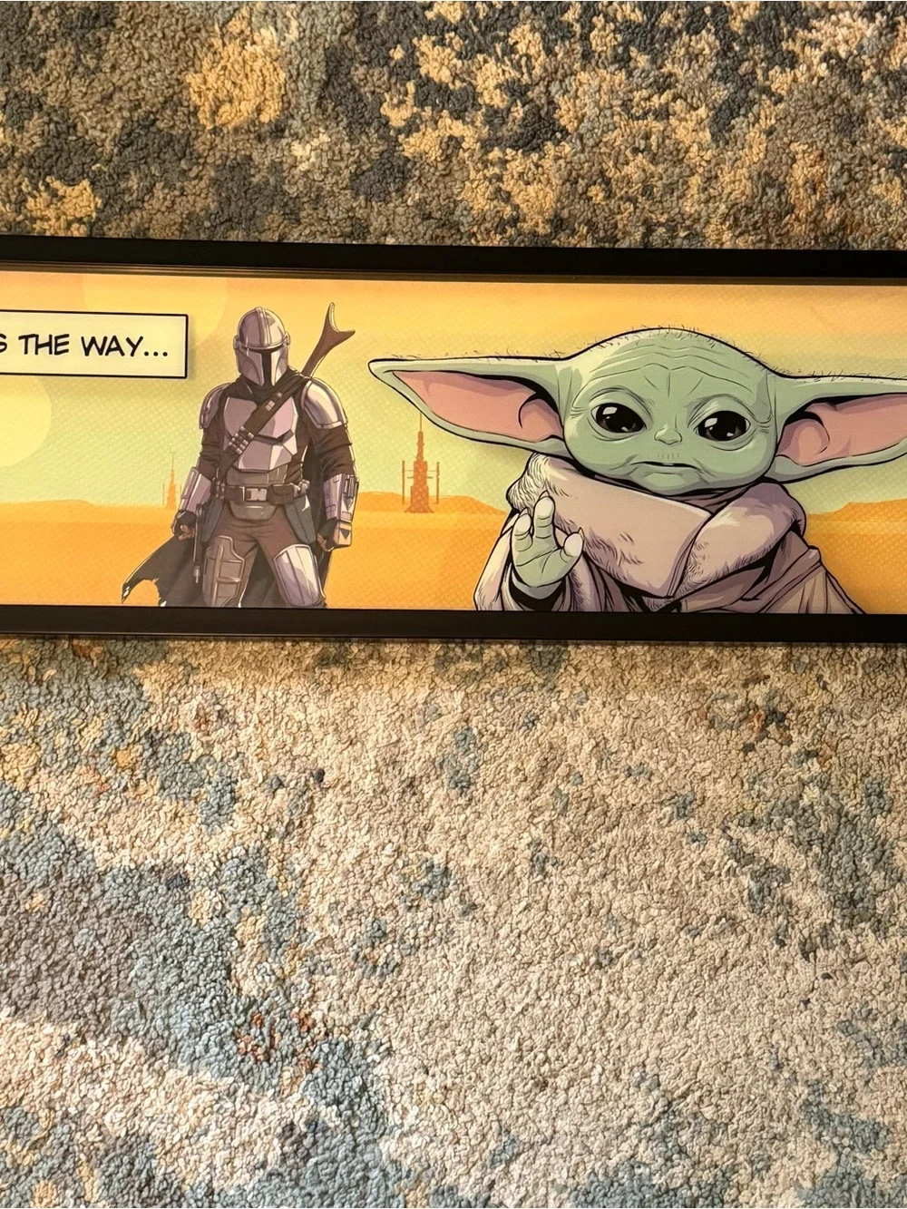 Star Wars The Mandalorian & Grogu Wall Art - Green, Yellow, Black
